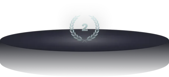 Second place podium